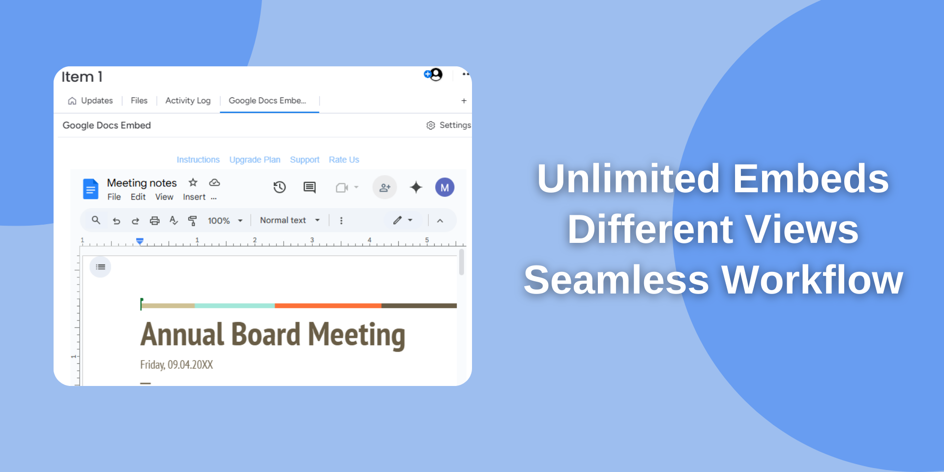 How to Embed Google Docs into monday.com Boards, Dashboards, and Items