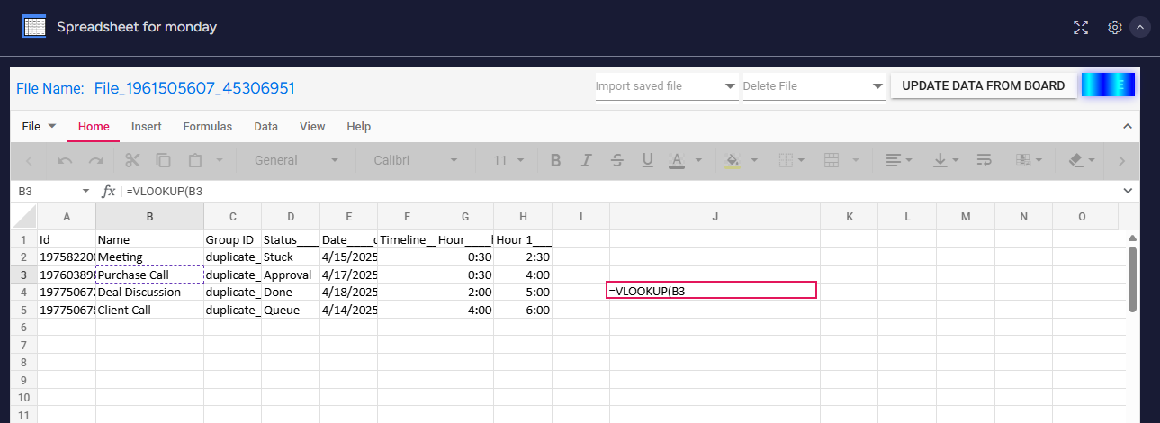 How to use VLOOKUP in you monday board